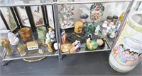 Oriental type items, umbrella stand, figures