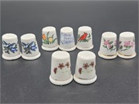 (9) Porcelain Thimbles