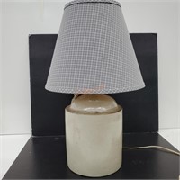 Pottery jug table lamp.