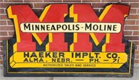 Minneapolis Moline Tin Dealership Sign