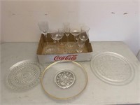 Glass Plates & Stemware Glasses
