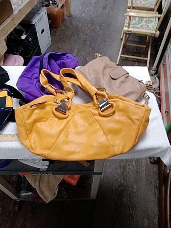 Assortment of purses and bags