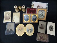 Various daguerreotypes, tin types, tinted Notman