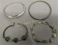 4 Sterling Silver Bracelets 47.5 Dwt