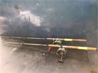 Wood Handle Rods w/ Penn Senator 9/0 Reels