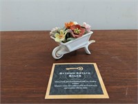 Royal Adderley Porcelain Flowers/Wheel Barrow