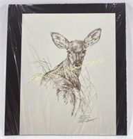 Charles Schwartz Signed Litho Fawn Print