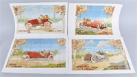 24-LARGE MICHELIN HOUSE PRINTS of RACE CARS