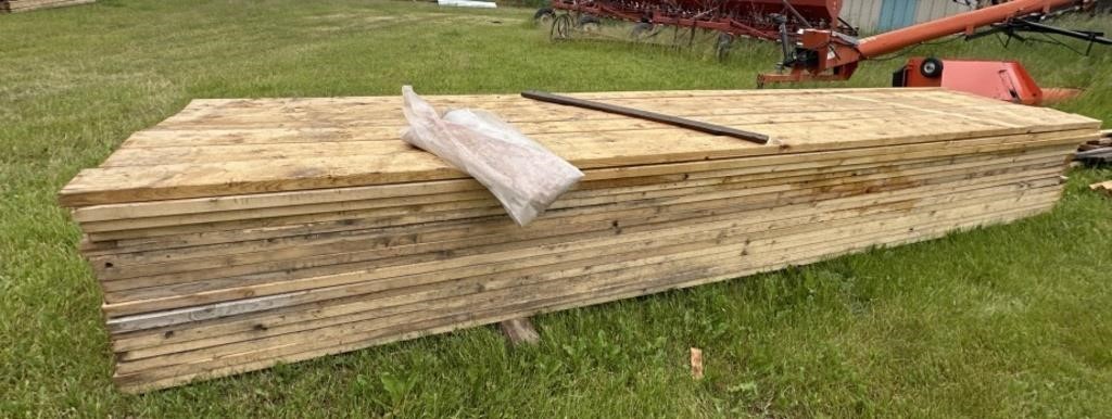 Pile of 2x6x16 Rought Cut Lumber