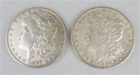1887 & 1897 90% Silver Morgan Dollars.