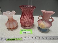 3 Vases; 1 is Hull Art