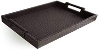 AMERAICAN ATELIER LEATHER SERVING TRAY 14" X 19"