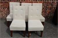 5pc Parson style button tuck Chairs (some