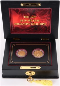 THE LAST $2.50 AND $5.00 INDIAN HEAD GOLD COIN SET