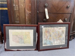 Framed/Matted Indian Territory Map