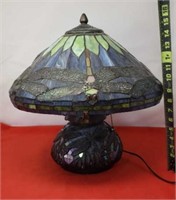 Tiffany Style Stainglass Dragonfly Table Lamp-