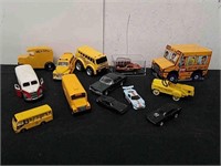 Collectible school buses and cars