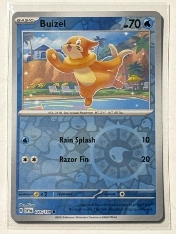 Pokémon Buizel Scarlet & Violet 046/198 Rev Holo!