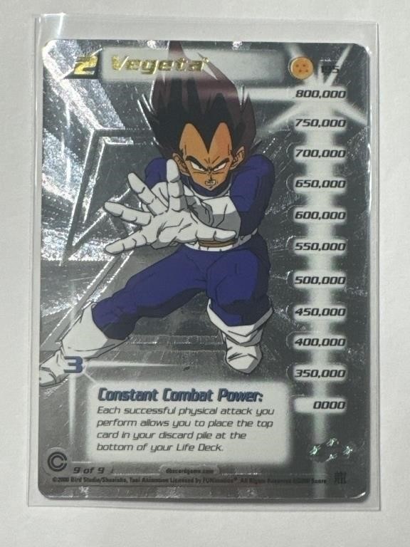 2002 Dragon Ball Z Holo Score Vegeta #195