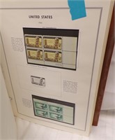 UNITED STATES PLATE BLOCK ALBUM, ONLY 12 STAMPS...