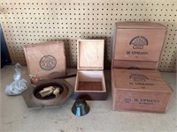 Group of Asst. Vintage Cigar Boxes