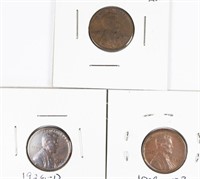(3) LINCOLN WHEAT CENTS