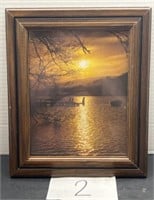 Sunset on the lake photo; 10x13