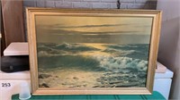 Framed Painting Of The Sea