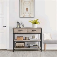 Yaheetech 3-Layer Console Table  with Drawers & Sh