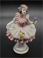 Vintage Dresden Lace Dancer from Germany