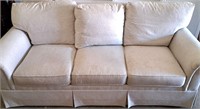 HICKORY FURNITURE LINEN COLOR SOFA AS IS HAS WEAR