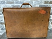 Hartmann Luggage Vintage Brown Leather Suitcase