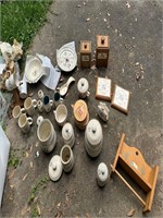 4 totes of matching International stone ware