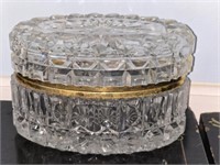 Beautiful Heavy Crystal Bowl with Lid