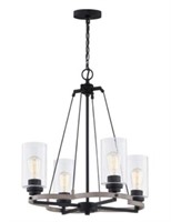 Ashley 4-Bulb Black Chandelier