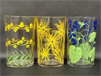 3 Swanky Swig Small Glassware Floral Design