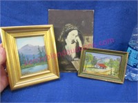 3 small paintings