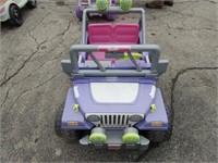 Battery operated jeep. Barbie.