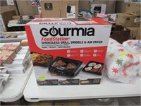 GOURMIA FOODSTATION SMOKELESS GRILL, GRIDDLE & AIR