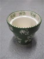 Green Floral Design Flower Pots, 4Pcs