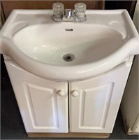 Eurostone 23.5" Ceramic Sink w/2-Door Vanity