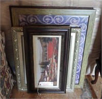 (4) Miscellaneous framed prints in floral and