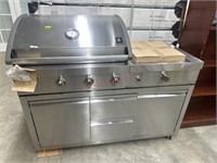 Members mark propane grill with griddle and