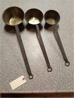Brass ladles 18 to 22 in