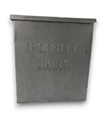 Vintage Porritt Dairy Farm Porch Milk Box from
