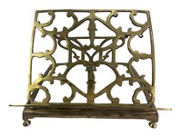 Vintage Brass Folding Book Stand Easel