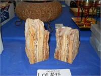 POLISHED DECORATIVE STONE BOOKENDS