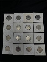 Sixteen 1992 Canadian 25C Coins