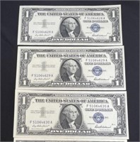 Three 1957 USA $1 Bill