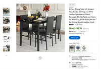 E9131  SegMart Marble Top Dining Set